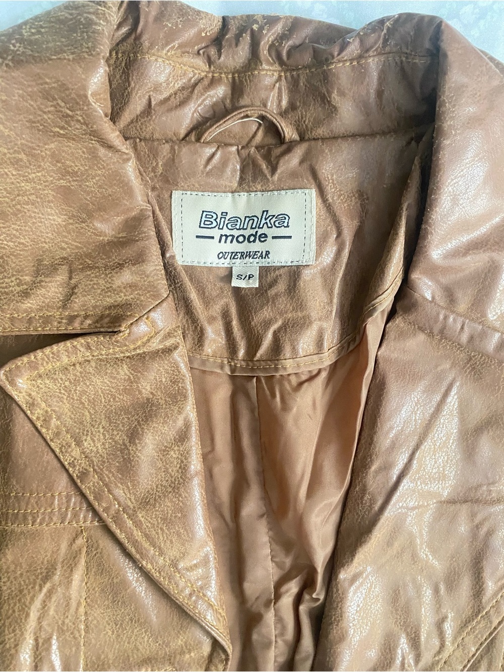 Tan Leather Jacket - Picture 3 of 3